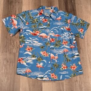 Women's Hawaiian Shirt  Flamingo SSLR Women's Large